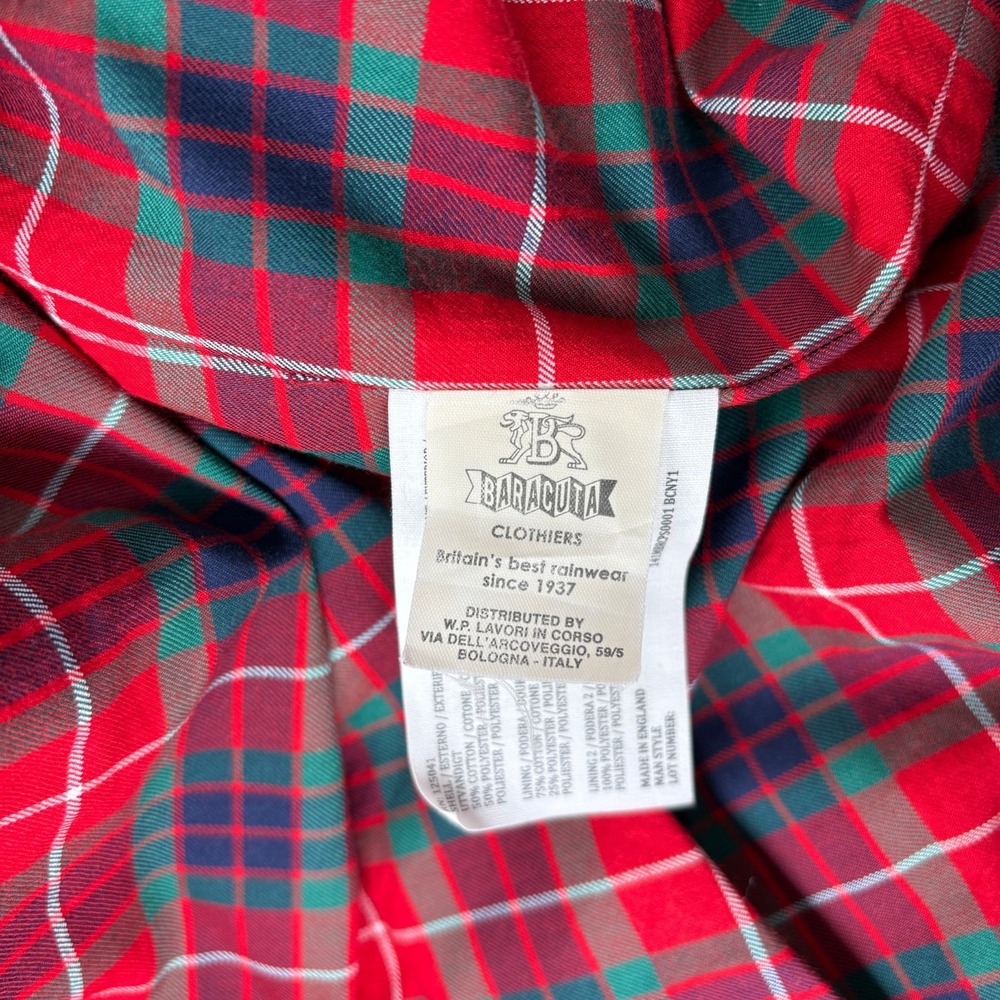 Baracuta G9 Harrington Jacket 46 Yellow Made England Fraser Tartan Preppy - Picture 7 of 15